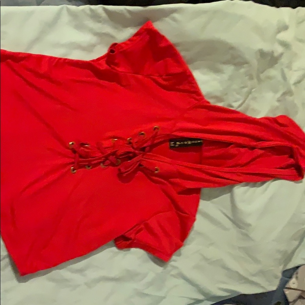 Red crop top